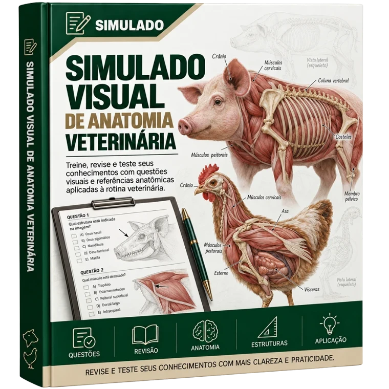 Mockup do bónus Teste Visual de Anatomia Veterinária